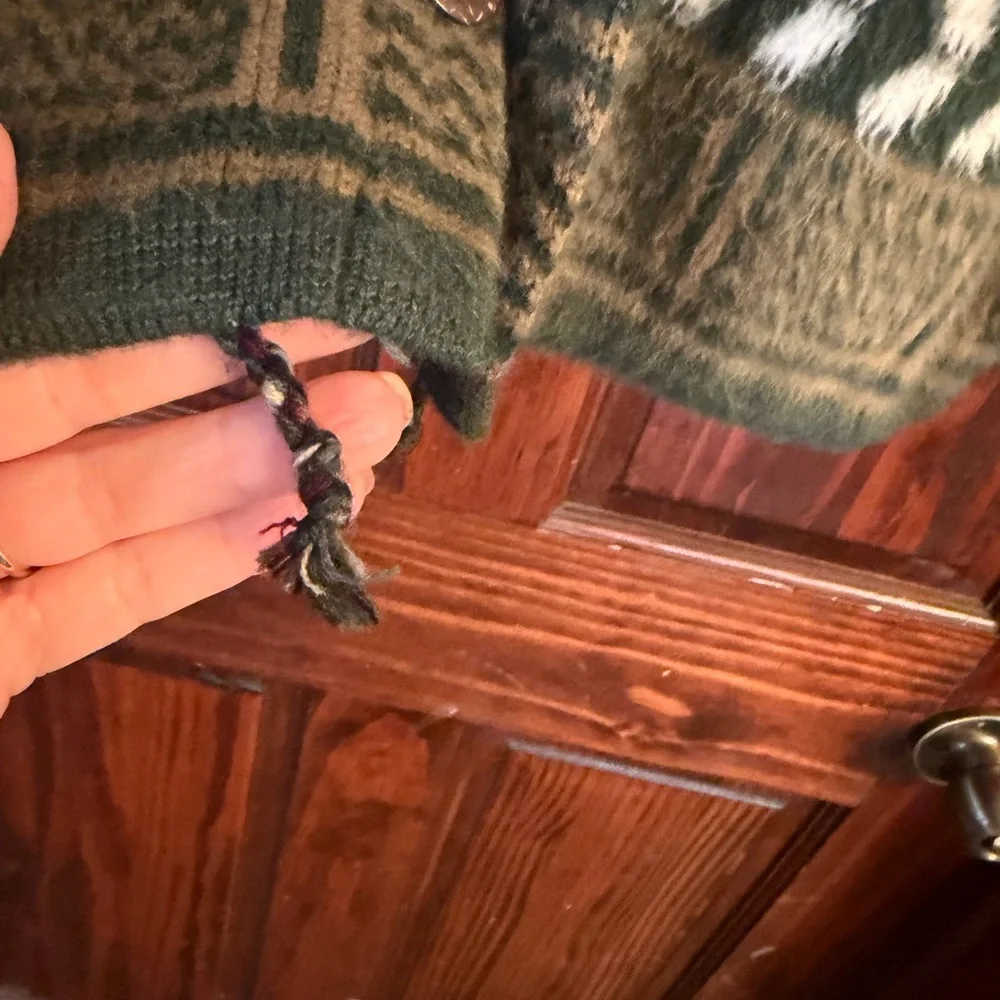 Atahualpa Tejidos Green & Olive Woven Cardigan